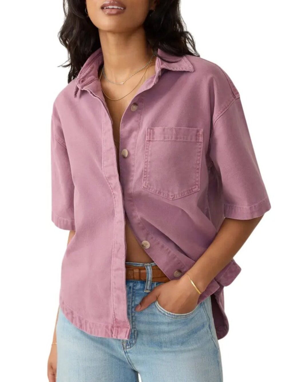 ✨ Faherty Sunwashed Canvas Overshirt Size L - Like New✨